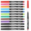 YISAN Dry Erase Markers Ultra Fine Tip,0.7mm Extra Fine Point, Magnetic Whiteboard Markers with Eraser,Assorted Colors,Low Odor,12 Count,70566