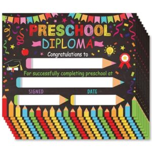 Yisong 35 Pcs Preschool Diploma Certificate Preschool 2026 Diploma Colorful Kindergarten Graduation Supplies Classroom Activities Award Certificate for Kid Student Teacher 8.5 x 11 Inch(Novel Style)