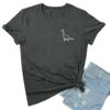 YITAN Women Cute Tops Dinosaur Graphic Tee Shirts Dark Grey XX-Large