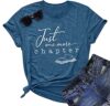 YI XIANG RAN Book Shirt Women Reading Tops Librarian Shirts Book Lover Gift Shirt Teacher Graphic Tee Tops (Blue, Small)