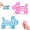 YIYUTOY 2Pcs Balloon Dog Squishy, Sensory Fidget Toys for Stress Relief Glitter Animal Squishy for Kids and Adults, Soft Slow Rising Squeeze Toy, Classroom Prizes Party Favors Gifts(Blue+Pink)