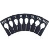 Yliaun 40Pcs Plastic Size Dividers XS-XXL for Clothing, Round & Rectangular Garment Tags
