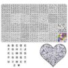 YMSDZHL Alphabet Beads A-Z 1200+Pcs Letter Beads, Acrylic 4x7mm Round Letter Bead Kits,Black Digit and Colorful Smile Bead for Bracelets Necklaces DIY Jewelry Making (Square White,1200+PCS)