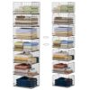 Yociyoga 7-Tier Stackable Closet Organizers and Storage Shelves, Foldable Closet Shelf Organizer System, Stackable Storage Bins Drawers for Closet Organizer System, Black（Patent No. 30022416）