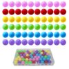 Yoeevi 60 Pcs Chinese Checkers Marbles Balls in 6 Colors,Game Replacement Balls with Plastic Box for Marble Run, Marbles Game