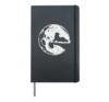 Yoga Bulldog Halloween Shirt Eclipse Full Moon Costume Hardcover Journal, Black
