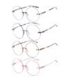 Yogo Vision Reading Glasses Rimless Women Lightweight Frameless Readers with Nose Pads Stylish Ladies Magnifying Eyewear 4 pk -+1