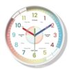 Yohaoupty 12" Learning Wall Clock with Color Coded Time Teaching Dial