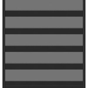Yoink 5+1 Standard Pocket Chart, Clear 5 Pockets with 1 Extra Storage Pocket for Classroom, Word Wall and Sentence Strips Hanging Chart for Vocabulary Learning, Teacher Supplies(Black)