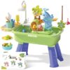 YOKISS Water Table for Toddlers 1-3 with Pump, Spring-Green