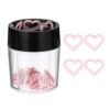 YOKIVE Paper Clip Heart Bookmark Holder Pastel Pink, 40Pcs | Small Cute Rust-Proof Metal with Black Magnetic Box for Office Home Wedding Photo Crafts Document Note Desk Organizer