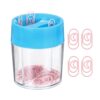 YOKIVE Paper Clip Mini Moon Bookmark Holder Pastel Pink, 40Pcs | Small Cute Rust-Proof Metal with Blue Magnetic Box for Office Home Wedding Photo Crafts Document Note Desk Organizer