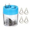 YOKIVE Paper Clip Teardrop Bookmark Holder Bronze, 40Pcs | Small Cute Rust-Proof Metal with Blue Magnetic Box for Office Home Wedding Photo Crafts Document Note Desk Organizer