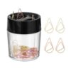 YOKIVE Paper Clip Teardrop Bookmark Holder Gold/Rose Gold, 40Pcs | Small Cute Rust-Proof Metal with Black Magnetic Box for Office Home Wedding Photo Crafts Document Note Desk Organizer