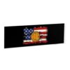 Yoladsume BTC Bitcoin American Flag Transparent Acrylic Desk Nameplate Durable Shatter-Resistant Personalized Desk Decor