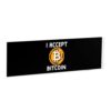 Yoladsume I Accept Bitcoin Transparent Acrylic Desk Nameplate Durable Shatter-Resistant Personalized Desk Decor