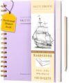 Yoment 5.5" x 8.5" Sketch Book, Small Sketchbook for Drawing, 100 Sheets(68 lb/100gsm) Hardcover Spiral Sketch Pad for Kids with Pencil Art Sketchbook Drawing Paper Pad Book for Adults Artists,Purple