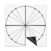 YooNotee 1 Pack Black Unit Circle Dry Erase Magnet - 26 x 26 Inches Education Magnetic Demonstration Unit Circle Writable Wipe for Students Mathematical Learning Aids