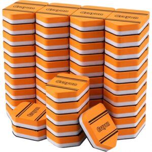 YooNotee 48 Pack Crayon Magnetic Dry Erase Erasers, Mini Whiteboard Dry Erasers Back to School Supplies Chalkboard Cleaning Pads for Classroom Office Kindergarten Decor