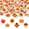 Yopyame 60Pcs Fall Mini Eraser for Kids Bulk Assorted Novelty Maple Leaf Pumpkin Pencil Eraser Cute Puzzle Erasers Desk Pet School Classroom Prizes Student Homework Rewards Gift Filling Party Favors