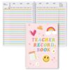 Yopyame Teacher Record Book for Grading - 2026 Teacher Grade Book Spiral Bound Record Book for Teachers Assignments Attendance Tests Class Gradebook for Teachers School Classroom Attendance Supplies