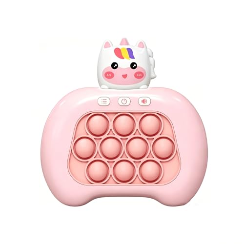 YOPYCCD Pop It Game for Kids, Handheld Push Game Console with Multiplayer & Memory Modes, Pop It Fidget Toy and Reaction Game, Travel Road Trip Fidgets for Kids Boys Girls Age 3+ (Horse)