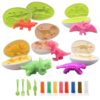 Yositochuan Dinosaur Eggs Dough Play Set, Dino Clay Molds for Kids Ages 3-8