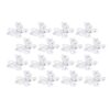 Yosoo 30pcs Mesh Glitter Butterflies Wired Artificial Gem DIY Handmade Crafts for Wedding Party Home Decoration (White)