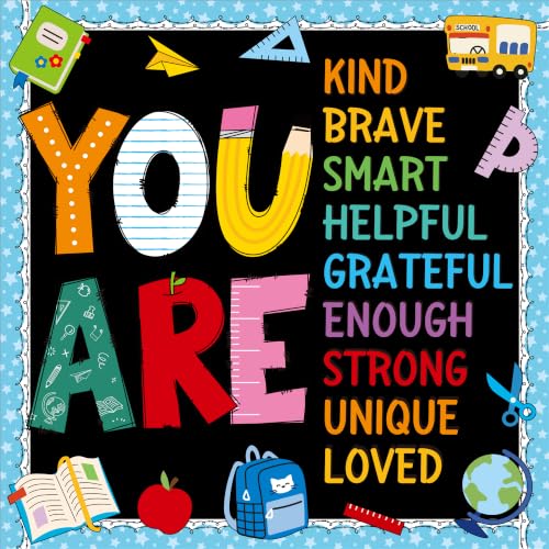 You are Bulletin Board Classroom Decoration Affirmation Station Bulletin Board Set Motivational Positive Cutouts for Preschool Kindergarten Classroom Inspirational Wall Door Back to School Decor