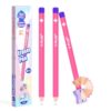 YPLUS Detail Eraser Pencils with Sharpener, Pink, School Supplies, 3 Pcs