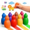 YPLUS Jumbo Crayons for Toddlers 1-3, 8 Colors Non Toxic Large Crayons