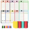 YSNOOWE Dry Erase Pockets, 10pack 10x14 Clear Paper Sleeves Protector