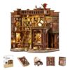 YSWOOD WORLD Book Nook Kit, DIY Miniature House 3D Wooden Puzzle for Adults
