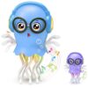 YsyYey Kids Toy Dancing Jellyfish, Tummy Time Toy Interactive Jellyfish Bump and Go with Music & Lights, Learning Crawling Toys for Toddlers Baby 1 2 3 4 5 Years, Birthday Easter Gifts for Boys Girls