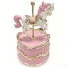 YT3 Studio Carousel Music Box, Rotating Merry Go Round Horse Musical Box, Mini Unicorn Musical Boxes for Women Girls for Birthday Christmas, Plays You are My Sunshine