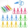 Yuanan 16 PCS Small Sewing Scissors, Small Craft Scissors Bulk Stainless Steel Needlepoint Scissor with Cover Precision Paper Scissor for Embroidery, Handicrafts, Travel, Home and Classroom