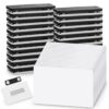 Yuanan 50 Pcs Magnetic Name Tags White, 3.38×2.13 Inch Badge Holder Reusable Blank Name Tags with Magnetic Backing for Personalized Shirts DIY Kit Office School Supplies