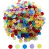 Yuanhe 500 Pieces 3/4 Inch Transparent Counting Chips for Bingo Game, Party, Classroom, Game Night - Mixed Color