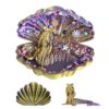 YUE MOTION 3D Printed Mermaid in a Shell - DIY Craft Kit for Kids, Creative Handmade Toy, Decorative Ornament, Parent-Child Activity, Creative Gift for Girls & Boys (Pearl Purple)