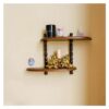 YUHUAWF Wall-Mounted Office Shelf Floating Wall Shelves, 3-Tier Display Shelf Kitchen Shelves