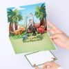 Yulijiji Custom Photo Pop Up Birthday Card for Boys Personalized 3D Dinosaur,Knight,Minecraft,Wizard Themed Custom Face Kid Birthday Greeting Gift (Knight)