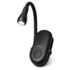 Yunaking Book Light for Reading in Bed, Clip On Reading Light with Flexible Gooseneck, 3 Brightness Levels, Eye-Caring LED Light, USB Rechargeable Portable Night Light for Books, Bed, Travel and Study