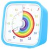 Yunbaoit Rainbow Visual Timer for Kids, 60-min Countdown Timer, Blue