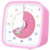 Yunbaoit Unicorn Visual Timer for Kids, Silent 60-min Countdown Timer, Pink