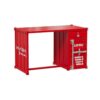 Yunhgft Industrial Style Metal Desk, Red Modern Home Office Desk, pc Desk, Red, 160 * 60 * 75