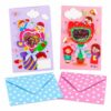Yunmeryker 3D Recordable Greeting Card for Day, Personalized DIY Craft Kit with Blank Cards and Envelopes, Dynamic Shaker Card B, 2 Pieces with 3D Inner Page, Includes Envelope, recordable