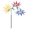 Yunnesdre Colorful Flower Wind Spinner, Rotating Metal Garden Art, Outdoor Decor For Yard & Lawn, 37 Inch Tall
