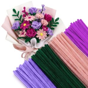 Yunsailing 200 Pcs Pipe Cleaners 6 mm x 12 Inch Chenille Stems Pipe Cleaners Craft Supplies Art Supplies Adults DIY Creative Decorations Creative DIY Projects Decorations (Purple)
