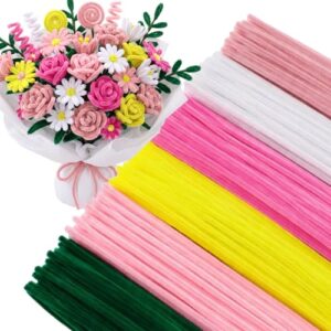 Yunsailing 300 Pcs Pipe Cleaners Bulk Craft Supplies 6 mm x 12 Inch Chenille Stems Pipe Cleaner for DIY Arts Crafts Decorations Flowers Decor Kids Crafts