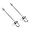 Yunseity 2 Pcs Heavy Duty Bearing Swing Hangers, 304 Stainless Steel Swing Hooks, 1800mm D Type for Yoga Hammock Chair, Ceiling Mount, Outdoor Patio